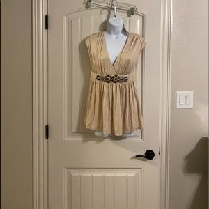 Embell Empire seam top Natural